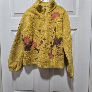 Pokemon Kids Large 10/12 Shirt Pullover 3/4 Zip